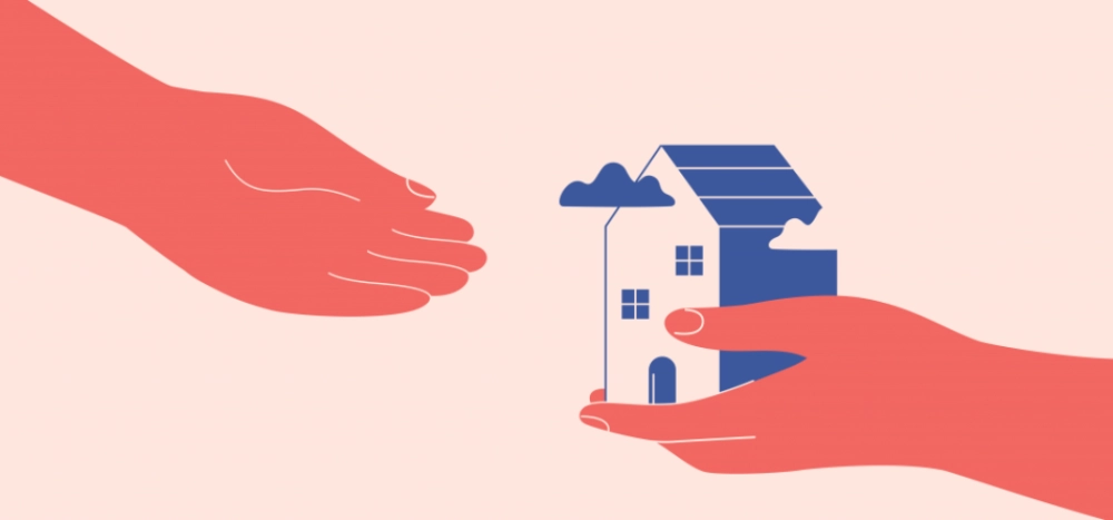 Transmission de maison entre deux mains, partage des biens